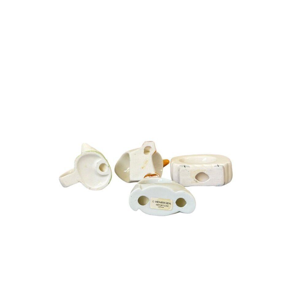 Vintage Animal Porcelain Napkin Rings Set of 4 Made In Japan 2.5" - 3" Tall - Picture 7 of 8
